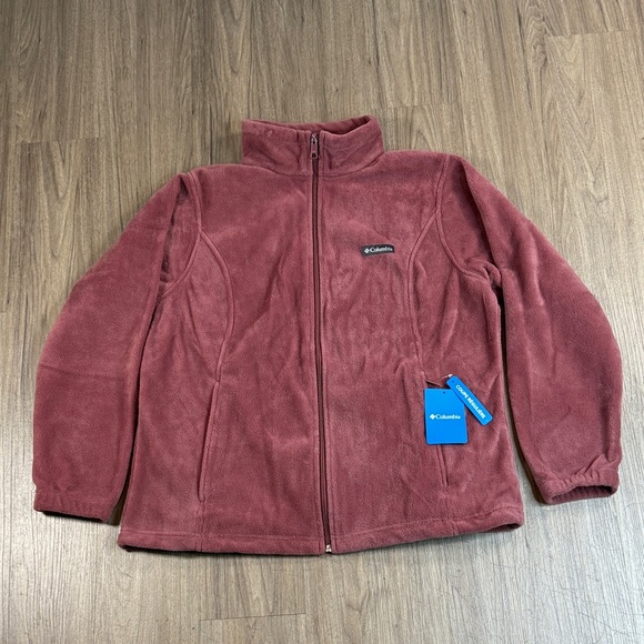 NWT Columbia Maroon / Dirty Pink Fleece Jacket - Picture 1 of 7